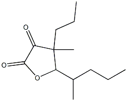 Dihydro-4-methyl-4-propyl-5-(1-methylbutyl)furan-2,3-dione 结构式