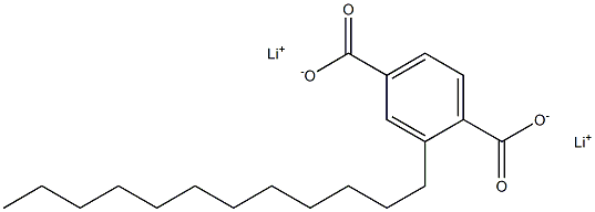 2-Dodecylterephthalic acid dilithium salt,,结构式