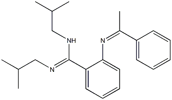 2-(1-フェニルエチリデンアミノ)-N1,N2-ジイソブチルベンズアミジン 化学構造式