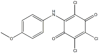 2-[(4-Methoxyphenyl)amino]-3,5,6-trichloro-2,5-cyclohexadiene-1,4-dione,,结构式