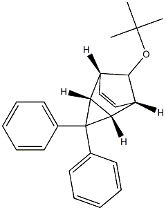 (1S,2R,4S,5R)-8-(tert-ブチルオキシ)-3,3-ジフェニルトリシクロ[3.2.1.02,4]オクタ-6-エン 化学構造式