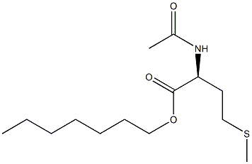 (S)-2-Acetylamino-4-(methylthio)butyric acid heptyl ester,,结构式