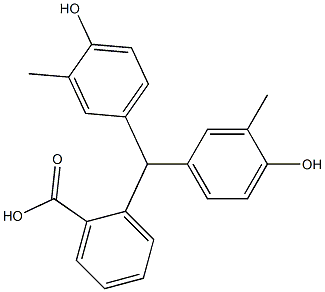 2-[Bis(3-methyl-4-hydroxyphenyl)methyl]benzoic acid Structure