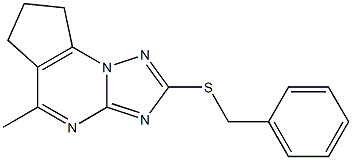 2-Benzylthio-7,8-dihydro-5-methyl-6H-cyclopenta[e][1,2,4]triazolo[1,5-a]pyrimidine Structure