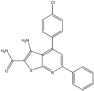 3-Amino-6-phenyl-4-(4-chlorophenyl)thieno[2,3-b]pyridine-2-carboxamide