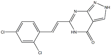 6-(2,4-Dichlorostyryl)-2H-pyrazolo[3,4-d]pyrimidin-4(5H)-one Structure