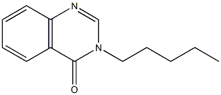 3-ペンチルキナゾリン-4(3H)-オン 化学構造式