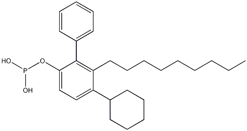 Phosphorous acid cyclohexylphenyl(3-nonylphenyl) ester,,结构式