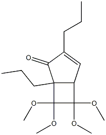 6,6,7,7-Tetramethoxy-1,3-dipropylbicyclo[3.2.0]hept-3-en-2-one Structure