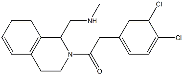 1,2,3,4-Tetrahydro-2-[(3,4-dichlorophenyl)acetyl]-1-[methylaminomethyl]isoquinoline Structure