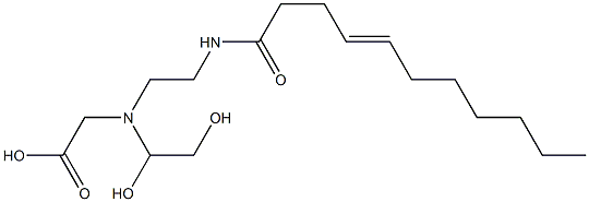 N-(1,2-Dihydroxyethyl)-N-[2-(4-undecenoylamino)ethyl]aminoacetic acid Structure