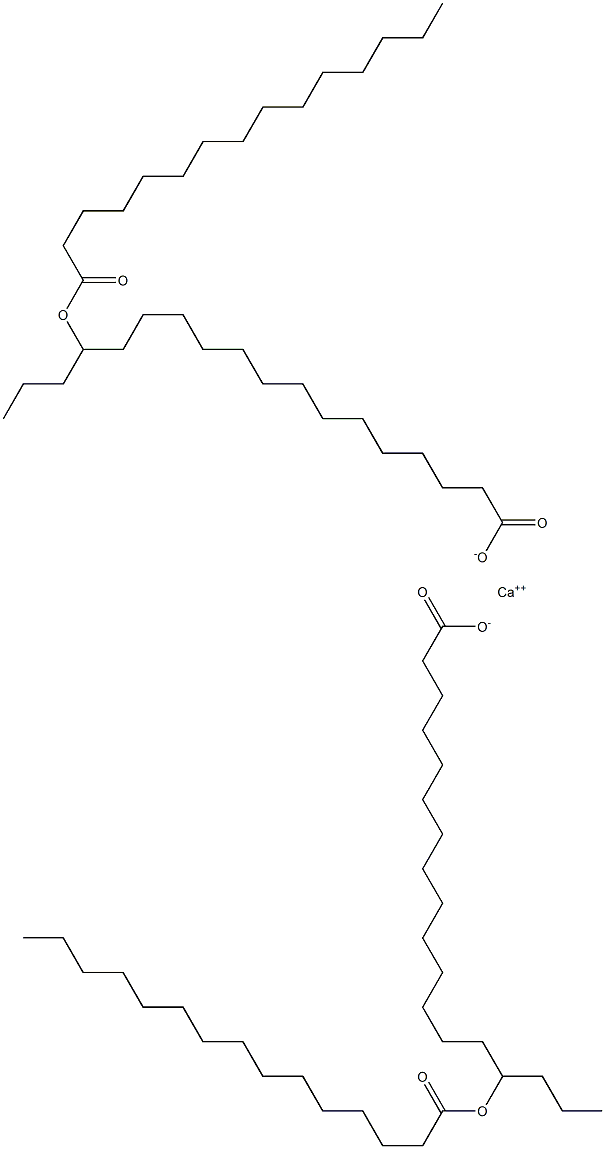 Bis(15-pentadecanoyloxyoctadecanoic acid)calcium salt,,结构式