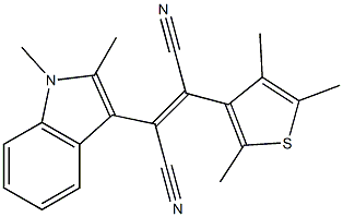 1,2-Dimethyl-3-[1,2-dicyano-2-(2,4,5-trimethyl-3-thienyl)ethenyl]-1H-indole Structure