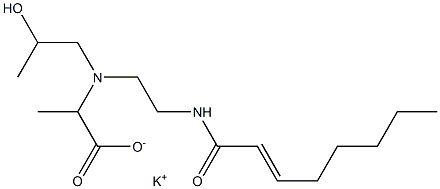 2-[N-(2-Hydroxypropyl)-N-[2-(2-octenoylamino)ethyl]amino]propionic acid potassium salt Struktur