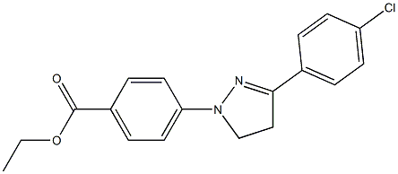 4-[3-(4-Chlorophenyl)-2-pyrazolin-1-yl]benzoic acid ethyl ester Structure