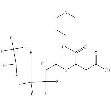 3-[[3-(Dimethylamino)propyl]carbamoyl]-3-[(3,3,4,4,5,5,6,6,7,7,7-undecafluoroheptyl)thio]propionic acid