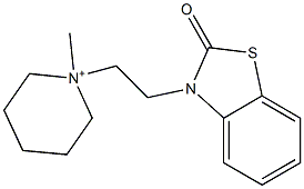 1-[2-[(2,3-Dihydro-2-oxobenzothiazol)-3-yl]ethyl]-1-methylpiperidinium Struktur