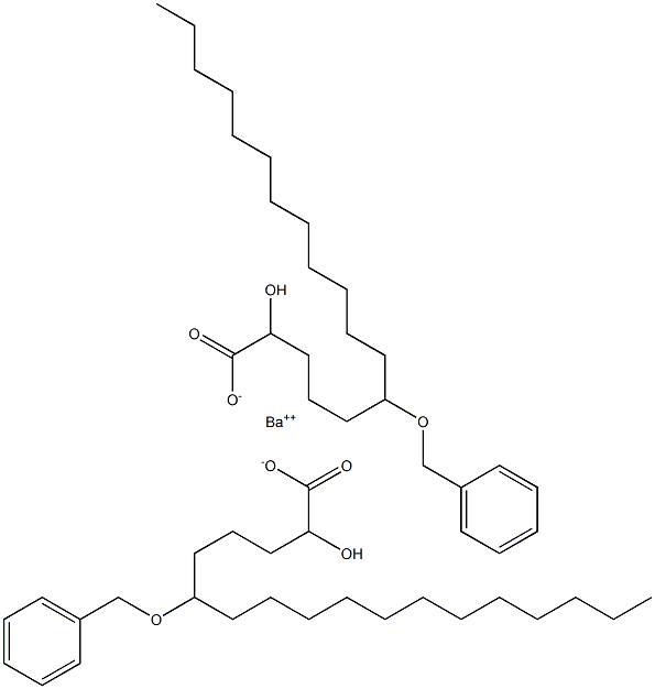ビス(6-ベンジルオキシ-2-ヒドロキシステアリン酸)バリウム 化学構造式