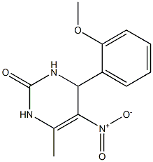 1,4-Dihydro-4-(2-methoxyphenyl)-5-nitro-6-methylpyrimidin-2(3H)-one Struktur