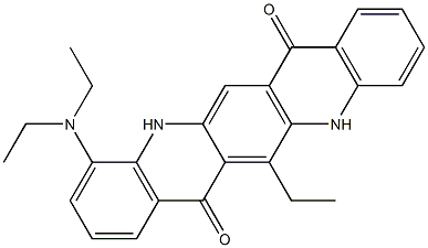 4-(Diethylamino)-13-ethyl-5,12-dihydroquino[2,3-b]acridine-7,14-dione