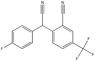 (2-Cyano-4-trifluoromethylphenyl)(4-fluorophenyl)acetonitrile,,结构式