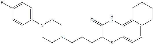 3-[3-[4-(4-Fluorophenyl)piperazin-1-yl]propyl]-7,8,9,10-tetrahydro-1H-naphtho[2,1-b][1,4]thiazin-2(3H)-one 结构式