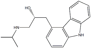 4-[(2R)-2-Hydroxy-3-(isopropylamino)propyl]-9H-carbazole Struktur