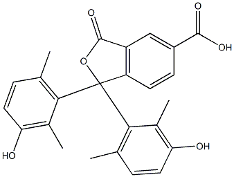 1,3-Dihydro-1,1-bis(3-hydroxy-2,6-dimethylphenyl)-3-oxoisobenzofuran-5-carboxylic acid Struktur