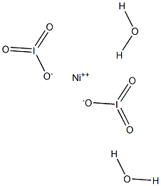 二よう素酸ニッケル(II)·2水和物 化学構造式