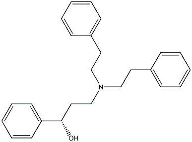 (1S)-3-(Diphenethylamino)-1-phenylpropan-1-ol Struktur