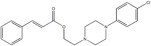 3-Phenylpropenoic acid 2-[4-(p-chlorophenyl)-1-piperazinyl]ethyl ester Structure