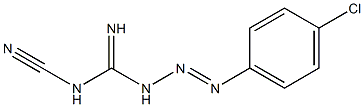 1-(p-クロロフェニルアゾ)-3-シアノグアニジン 化学構造式