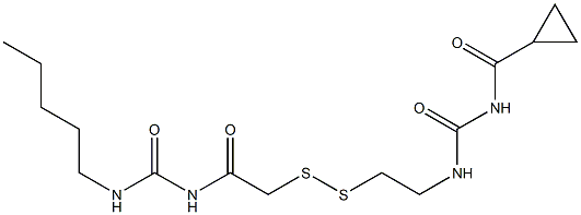 1-(Cyclopropylcarbonyl)-3-[2-[[(3-pentylureido)carbonylmethyl]dithio]ethyl]urea