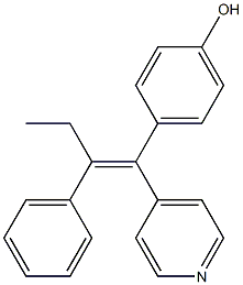(Z)-2-Phenyl-1-(4-hydroxyphenyl)-1-(4-pyridinyl)-1-butene,,结构式