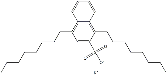 1,4-ジオクチル-2-ナフタレンスルホン酸カリウム 化学構造式