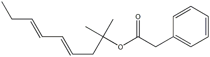 Phenylacetic acid 1,1-dimethyl-3,5-octadienyl ester Structure