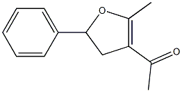 4,5-Dihydro-3-acetyl-2-methyl-5-(phenyl)furan Struktur