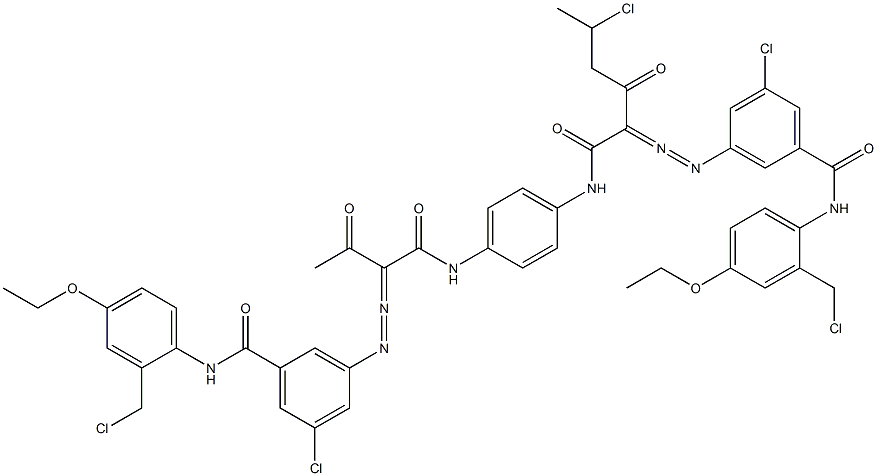 3,3'-[2-(1-Chloroethyl)-1,4-phenylenebis[iminocarbonyl(acetylmethylene)azo]]bis[N-[2-(chloromethyl)-4-ethoxyphenyl]-5-chlorobenzamide]