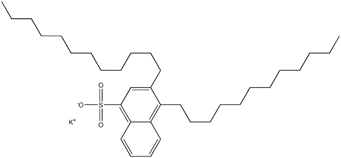 3,4-Didodecyl-1-naphthalenesulfonic acid potassium salt,,结构式