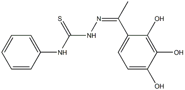 2',3',4'-Trihydroxyacetophenone 4-phenyl thiosemicarbazone Struktur