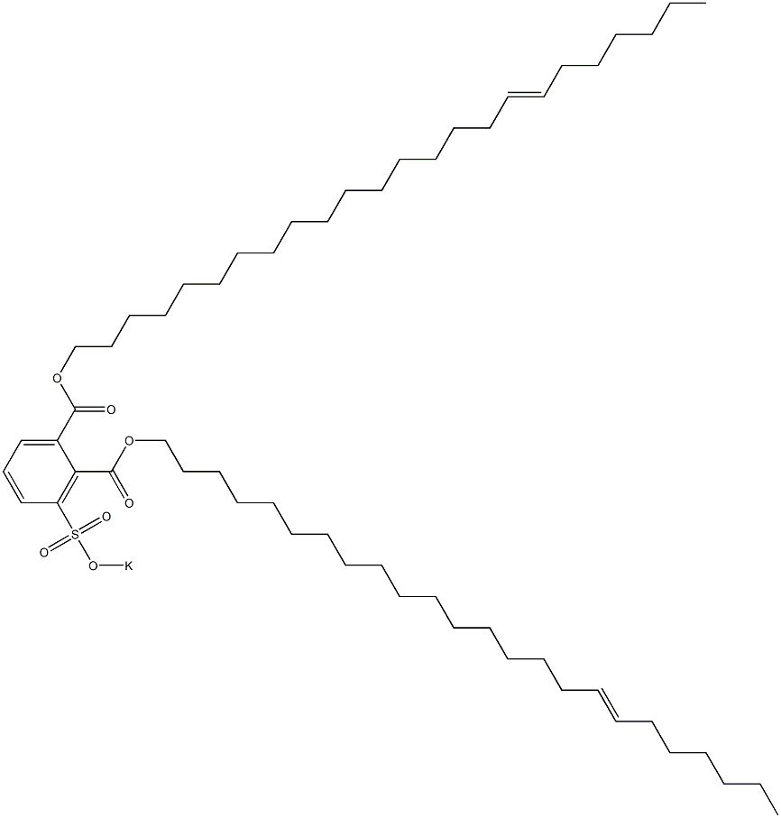 3-(Potassiosulfo)phthalic acid di(17-tetracosenyl) ester Structure