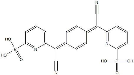 [6-[[4-[Cyano(6-phosphono-2-pyridinyl)methylene]-2,5-cyclohexadien-1-ylidene]cyanomethyl]pyridin-2-yl]phosphonic acid Structure