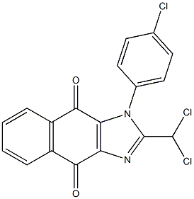 2-(Dichloromethyl)-1-(4-chlorophenyl)-1H-naphth[2,3-d]imidazole-4,9-dione Struktur