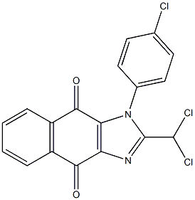 2-(Dichloromethyl)-1-(4-chlorophenyl)-1H-naphth[2,3-d]imidazole-4,9-dione Structure