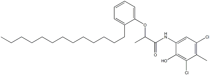 2-[2-(2-Tridecylphenoxy)propanoylamino]-4,6-dichloro-5-methylphenol