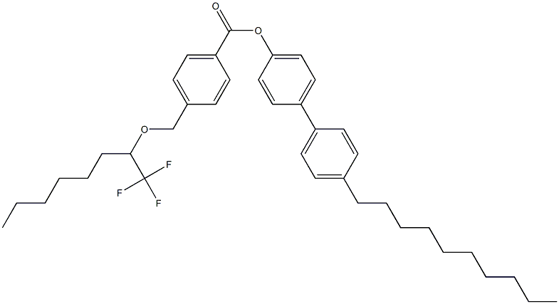 4-[[1-(Trifluoromethyl)heptyl]oxymethyl]benzoic acid 4'-decyl-1,1'-biphenyl-4-yl ester 结构式