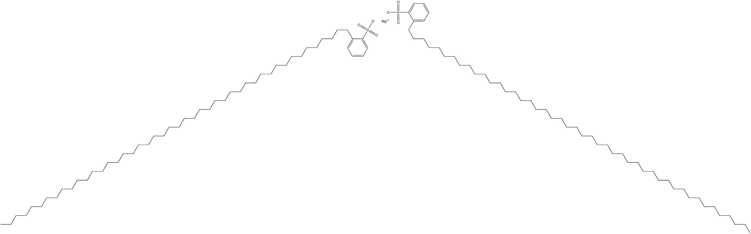 Bis[2-(hexatetracontan-1-yl)benzenesulfonic acid]magnesium salt Structure