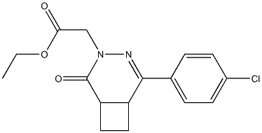 4,5-Ethylene-3-(4-chlorophenyl)-5,6-dihydro-6-oxopyridazine-1(4H)-acetic acid ethyl ester,,结构式
