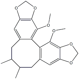 5,6,7,8-Tetrahydro-1,13-dimethoxy-2,3-methylenedioxy-6,7-dimethylbenzo[3,4]cycloocta[1,2-f][1,3]benzodioxole 结构式