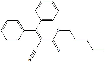 2-Cyano-3,3-diphenylpropenoic acid pentyl ester,,结构式